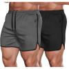 imageCOOFANDY Mens Workout Gym Shorts Lightweight Bodybuilding Training Jogger Running Athletic Shorts with Pockets2 Pack  BlackGray 