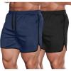 imageCOOFANDY Mens Workout Gym Shorts Lightweight Bodybuilding Training Jogger Running Athletic Shorts with Pockets2 Pack  BlackNavy Blue 