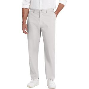 imageCOOFANDY Men Casual Cotton Pants Classic Fit Stretch Chino Pant Flat Front WrinkleFree PantsLight Grey