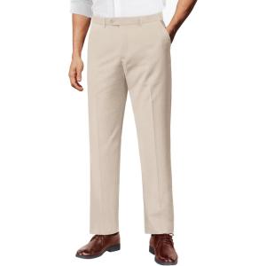 imageCOOFANDY Men Linen Dress Pants Classic Fit Suit Pants Lightweight Wrinkle Free Casual TrousersKhaki