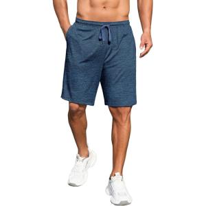imageCOOFANDY Mens 9 inch Gym Workout Shorts Lightweight Casual Active Running Shorts with Pockets 1 or 2 PackNavy Blue1 Pack of 1