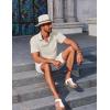 imageCOOFANDY Mens Button Down Shirts Short Sleeve Casual Summer Beach Shirts Vacation Wedding ShirtsBeige