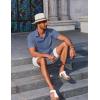 imageCOOFANDY Mens Button Down Shirts Short Sleeve Casual Summer Beach Shirts Vacation Wedding ShirtsBlue