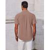 imageCOOFANDY Mens Button Down Shirts Short Sleeve Casual Summer Beach Shirts Vacation Wedding ShirtsMulberry