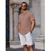 imageCOOFANDY Mens Button Down Shirts Short Sleeve Casual Summer Beach Shirts Vacation Wedding ShirtsMulberry