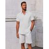 imageCOOFANDY Mens Button Down Shirts Short Sleeve Casual Summer Beach Shirts Vacation Wedding ShirtsWhite