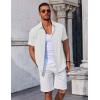 imageCOOFANDY Mens Button Down Shirts Short Sleeve Casual Summer Beach Shirts Vacation Wedding ShirtsWhite
