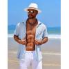 imageCOOFANDY Mens Knit Button Down Shirts Casual Short Sleeve Polo Shirt Summer Beach Shirts with PocketAngel Falls