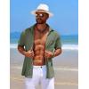 imageCOOFANDY Mens Knit Button Down Shirts Casual Short Sleeve Polo Shirt Summer Beach Shirts with PocketChive