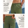 imageCOOFANDY Mens Linen Pants Drawstring Casual Loose Fit Beach Summer Pants Lightweight Linen Trousers Yoga PantsArmy Green