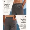 imageCOOFANDY Mens Linen Pants Drawstring Casual Loose Fit Beach Summer Pants Lightweight Linen Trousers Yoga PantsDark Gray