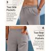 imageCOOFANDY Mens Linen Pants Drawstring Casual Loose Fit Beach Summer Pants Lightweight Linen Trousers Yoga PantsGray