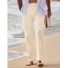 imageCOOFANDY Mens Linen Pants Drawstring Casual Loose Fit Beach Summer Pants Lightweight Linen Trousers Yoga PantsLight Beige