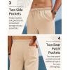 imageCOOFANDY Mens Linen Pants Drawstring Casual Loose Fit Beach Summer Pants Lightweight Linen Trousers Yoga PantsLight Coffee