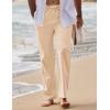 imageCOOFANDY Mens Linen Pants Drawstring Casual Loose Fit Beach Summer Pants Lightweight Linen Trousers Yoga PantsLight Coffee