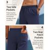 imageCOOFANDY Mens Linen Pants Drawstring Casual Loose Fit Beach Summer Pants Lightweight Linen Trousers Yoga PantsNavy Blue