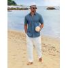 imageCOOFANDY Mens Button Down Shirts Short Sleeve Casual Cotton Shirts Summer Beach Wedding ShirtsDenim Blue