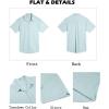 imageCOOFANDY Mens Button Down Shirts Short Sleeve Casual Cotton Shirts Summer Beach Wedding ShirtsLight Blue