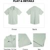 imageCOOFANDY Mens Button Down Shirts Short Sleeve Casual Cotton Shirts Summer Beach Wedding ShirtsLight Green