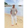 imageCOOFANDY Mens Button Down Shirts Short Sleeve Casual Cotton Shirts Summer Beach Wedding ShirtsLight Grey