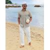 imageCOOFANDY Mens Button Down Shirts Short Sleeve Casual Cotton Shirts Summer Beach Wedding ShirtsLight Grey