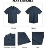 imageCOOFANDY Mens Button Down Shirts Short Sleeve Casual Cotton Shirts Summer Beach Wedding ShirtsNavy Blue