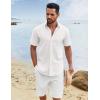imageCOOFANDY Mens Button Down Shirts Short Sleeve Casual Cotton Shirts Summer Beach Wedding ShirtsWhite