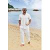 imageCOOFANDY Mens Button Down Shirts Short Sleeve Casual Cotton Shirts Summer Beach Wedding ShirtsWhite