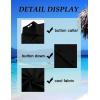 imageCOOFANDY Mens Button Down Short Sleeve Shirts Casual Cotton Shirts Summer Beach Shirt with PocketBlack