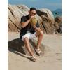imageCOOFANDY Mens Button Down Short Sleeve Shirts Casual Cotton Shirts Summer Beach Shirt with PocketBlack