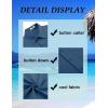 imageCOOFANDY Mens Button Down Short Sleeve Shirts Casual Cotton Shirts Summer Beach Shirt with PocketDenim Blue