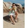 imageCOOFANDY Mens Button Down Short Sleeve Shirts Casual Cotton Shirts Summer Beach Shirt with PocketLight Green