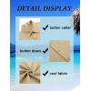imageCOOFANDY Mens Button Down Short Sleeve Shirts Casual Cotton Shirts Summer Beach Shirt with PocketLight Khaki