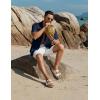 imageCOOFANDY Mens Button Down Short Sleeve Shirts Casual Cotton Shirts Summer Beach Shirt with PocketNavy Blue