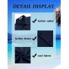 imageCOOFANDY Mens Button Down Short Sleeve Shirts Casual Cotton Shirts Summer Beach Shirt with PocketNavy Blue