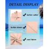 imageCOOFANDY Mens Button Down Short Sleeve Shirts Casual Cotton Shirts Summer Beach Shirt with PocketPink