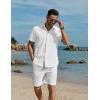 imageCOOFANDY Mens Button Down Short Sleeve Shirts Casual Cotton Shirts Summer Beach Shirt with PocketWhite