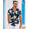 imageCOOFANDY Mens Hawaiian Shirts Short Sleeve Casual Button Down Beach Vacation Summer ShirtBlackapricot Bloom
