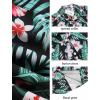 imageCOOFANDY Mens Hawaiian Shirts Short Sleeve Casual Button Down Beach Vacation Summer ShirtBlackgreen Leaf