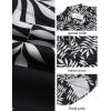 imageCOOFANDY Mens Hawaiian Shirts Short Sleeve Casual Button Down Beach Vacation Summer ShirtBlackwhite Leaf