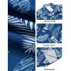 imageCOOFANDY Mens Hawaiian Shirts Short Sleeve Casual Button Down Beach Vacation Summer ShirtBlue Leaf