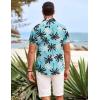 imageCOOFANDY Mens Hawaiian Shirts Short Sleeve Casual Button Down Beach Vacation Summer ShirtBluecoconut Tree