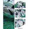 imageCOOFANDY Mens Hawaiian Shirts Short Sleeve Casual Button Down Beach Vacation Summer ShirtNavy Bluegreen White Leaf