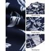 imageCOOFANDY Mens Hawaiian Shirts Short Sleeve Casual Button Down Beach Vacation Summer ShirtNavy Bluewhite Tree
