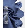 imageCOOFANDY Mens Long Sleeve Button Down Shirt Wrinkle Free Untucked Dress Shirt Casual Denim ShirtDeep Blue