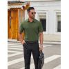 imageCOOFANDY Mens Short Sleeve Button Down Shirts Casual Dress Shirts for Men Untucked Shirt with PocketArmy Green