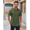 imageCOOFANDY Mens Short Sleeve Button Down Shirts Casual Dress Shirts for Men Untucked Shirt with PocketArmy Green