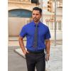 imageCOOFANDY Mens Short Sleeve Button Down Shirts Casual Dress Shirts for Men Untucked Shirt with PocketBrilliant Blue