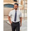 imageCOOFANDY Mens Short Sleeve Button Down Shirts Casual Dress Shirts for Men Untucked Shirt with PocketWhite