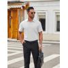 imageCOOFANDY Mens Short Sleeve Button Down Shirts Casual Dress Shirts for Men Untucked Shirt with PocketWhite